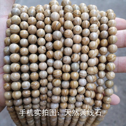 Wood grain stone loose beads DIY jewelry accessories beads