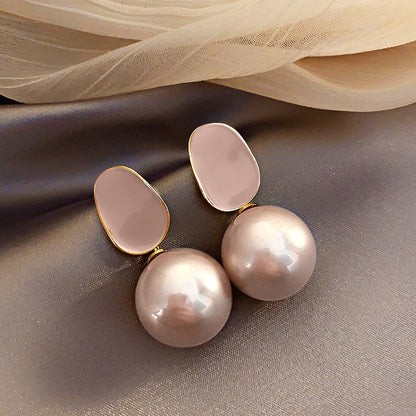 S925 Silver Needle Celebrity Pearl Earrings