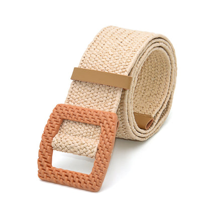 5CM wide wood buckle waist seal versatile