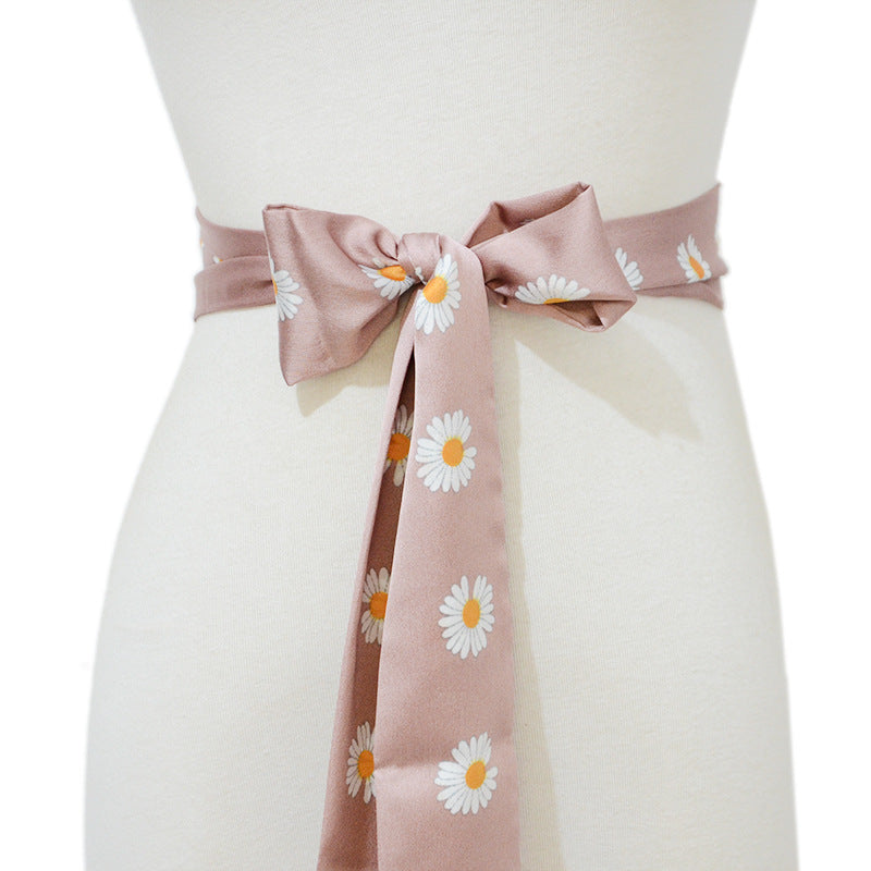 Velvet strap flannel chiffon belt