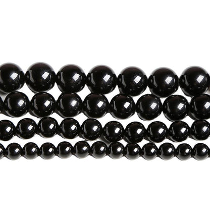 Black tourmaline loose bead DIY bracelet