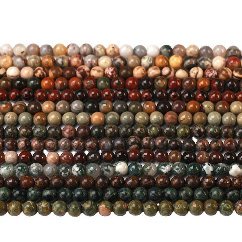 Natural stone loose beads mixed stone work in progress wholesale