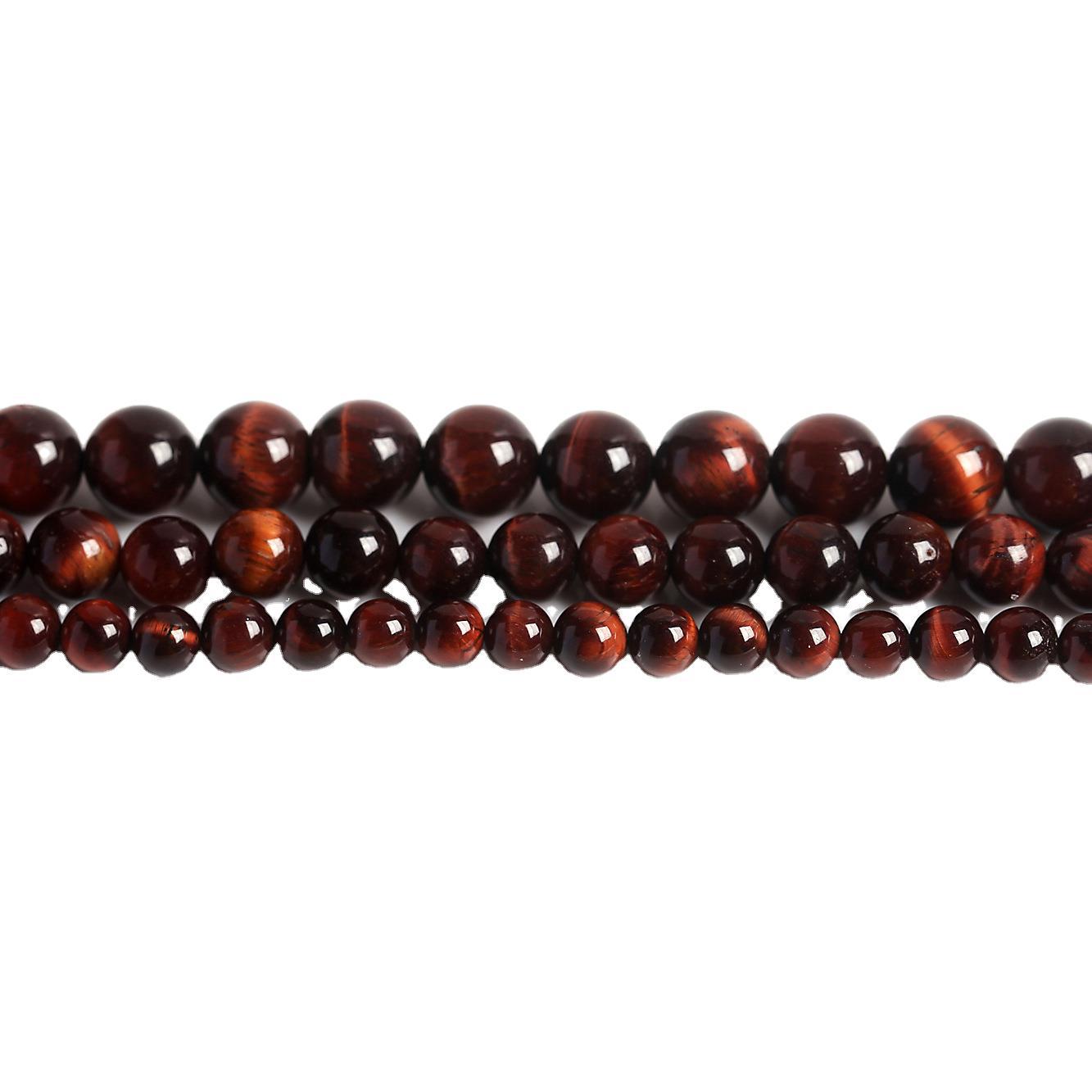 Red tiger's eye stone round beads