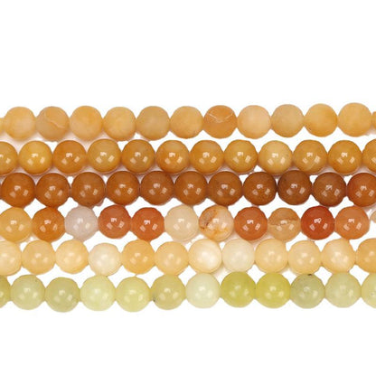 Yellow chalcedony loose beads DIY jewelry accessories