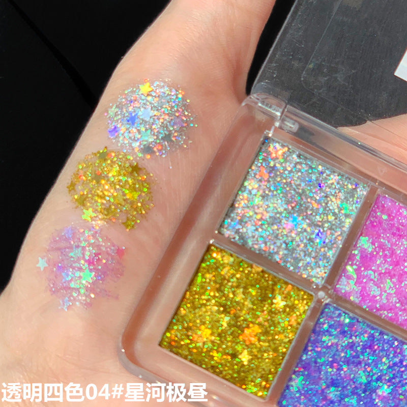 4-Color Glitter Eyeshadow Palette