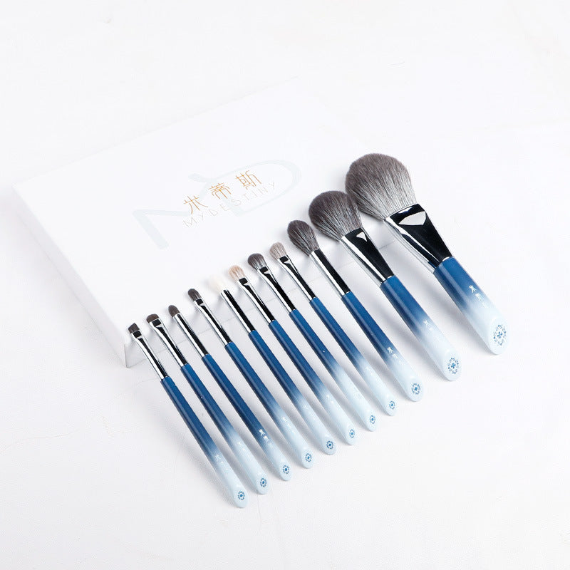 Butterfly Kiss 11-Piece Brush Set Animal Hair