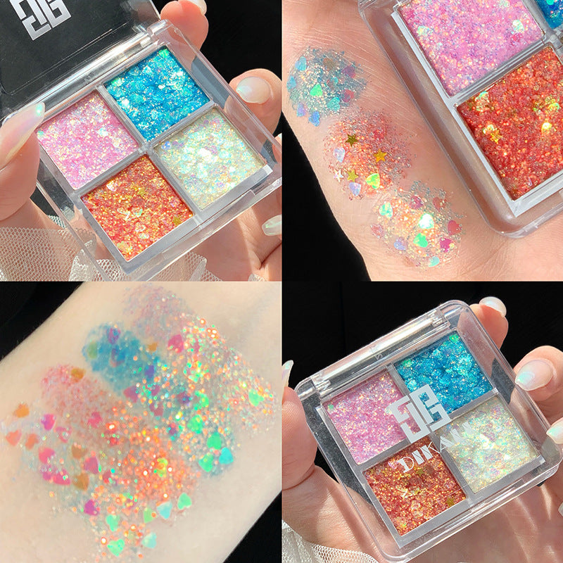 4-Color Glitter Eyeshadow Palette