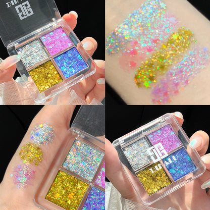 4-Color Glitter Eyeshadow Palette