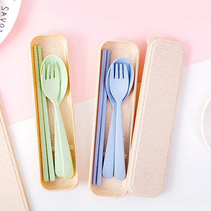 Wheat Flatware 3-Piece Set Travel Portable Flatware