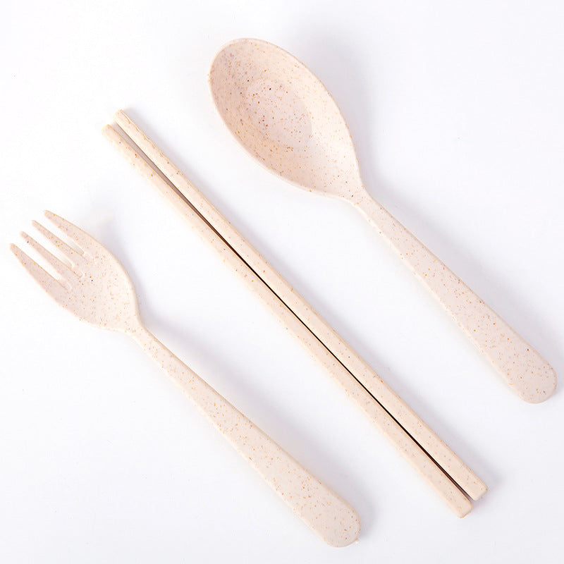 Wheat Flatware 3-Piece Set Travel Portable Flatware