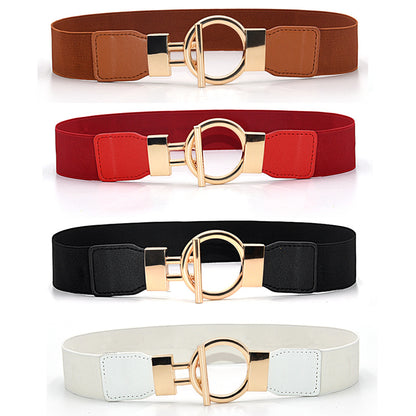 Elastic Wide Belt Women's Ring