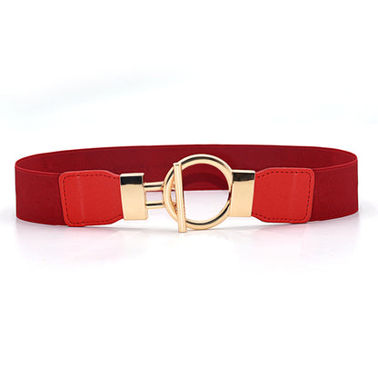 Elastic Wide Belt Women's Ring