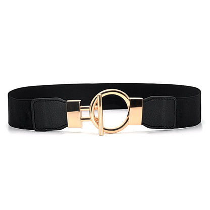 Elastic Wide Belt Women's Ring