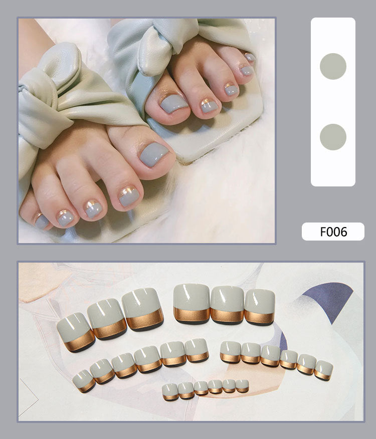 Detachable Fake Toe Nail Patches