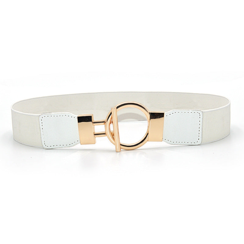 Elastic Wide Belt Women's Ring