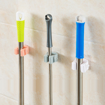 No-Punch Hanging Mop Holder