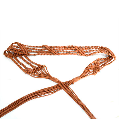 Summer new women's woven belt