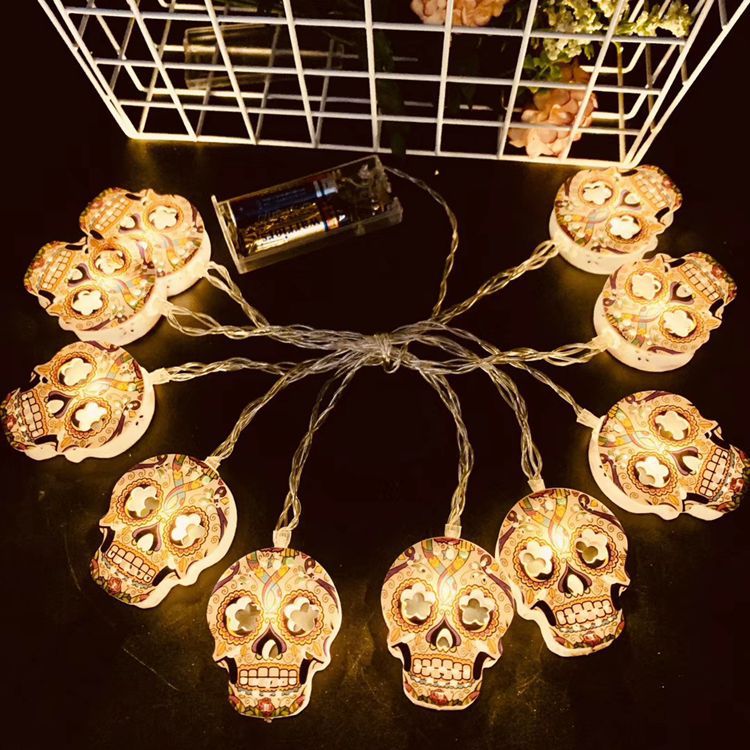 Cadena de luces LED de Halloween para decoración navideña al aire libre 