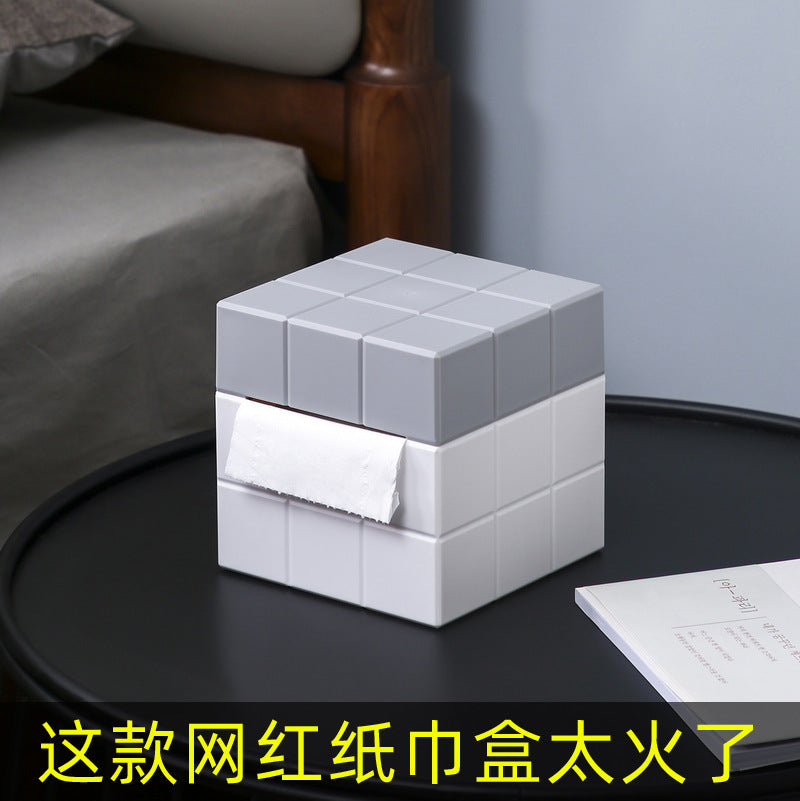 Simple cube tissue box