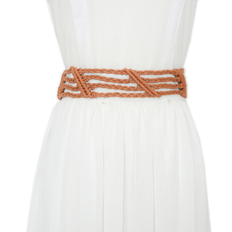 Summer new women's woven belt