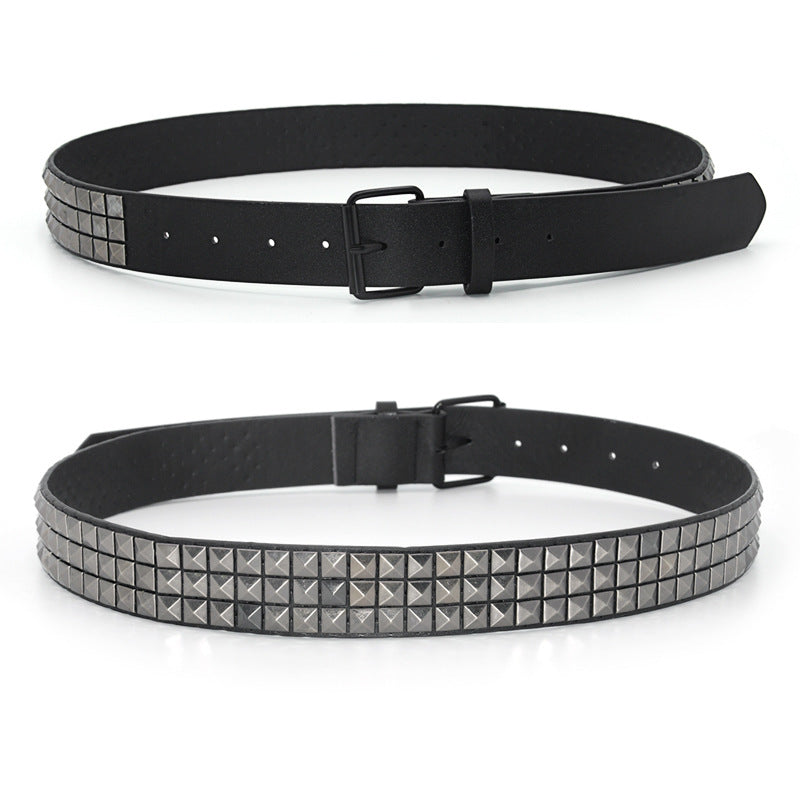 Wholesale of new hollow rivet men's belt