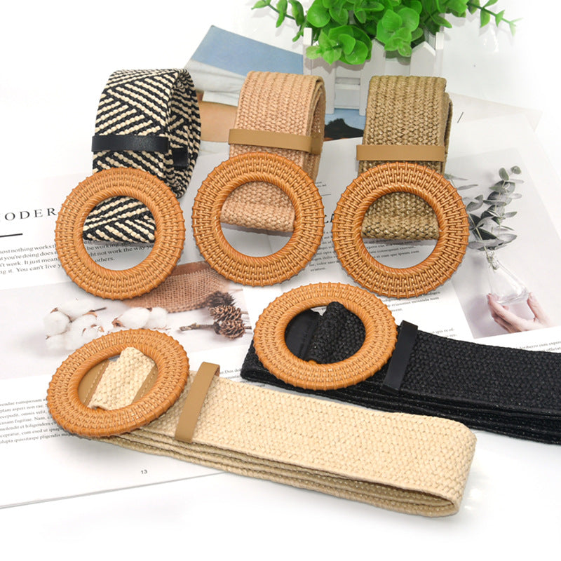 Woven Wide Belt Women's Vintage