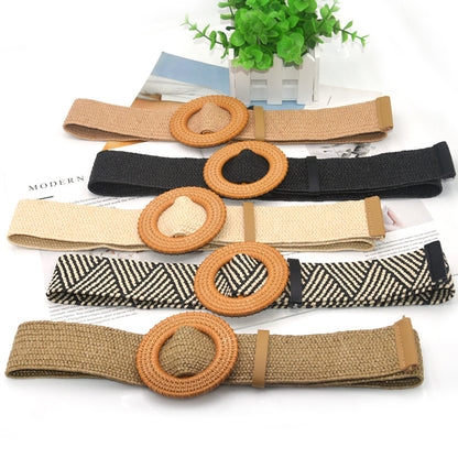 Woven Wide Belt Women's Vintage