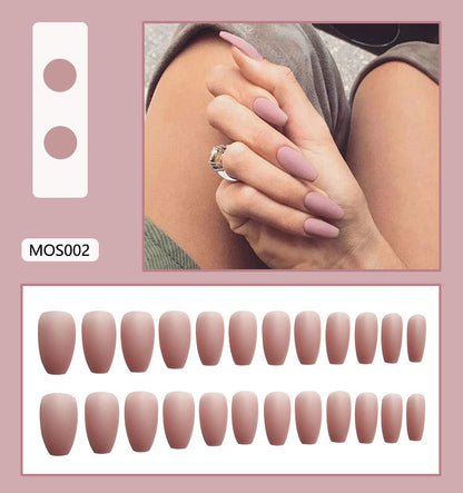 Western Style Matte Detachable Fake Nails 24 Pieces