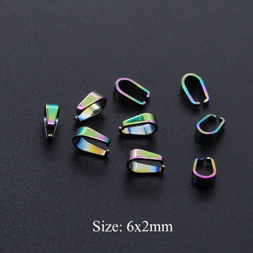 Colorful melon seed buckle stainless steel accessories