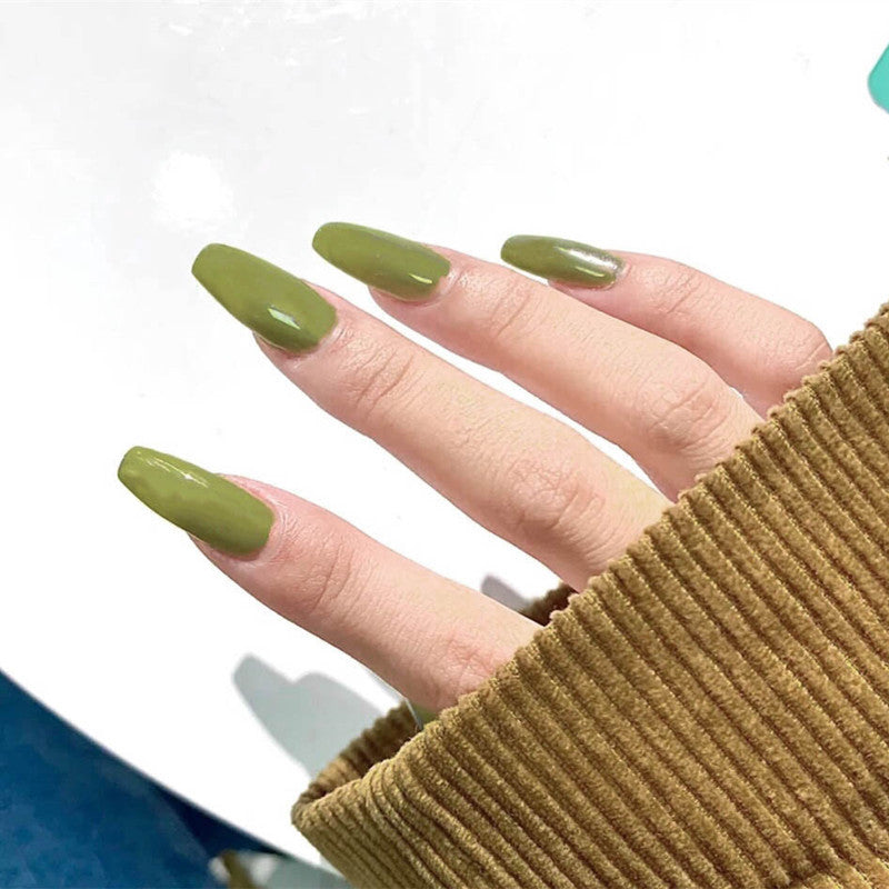 24 Detachable Solid Color Wearable Nail Patches