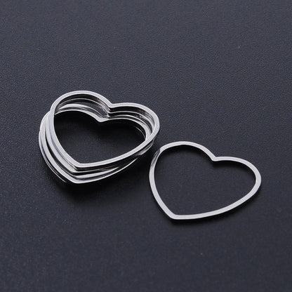 10 pcs/pack moon peach heart water drop titanium steel accessories