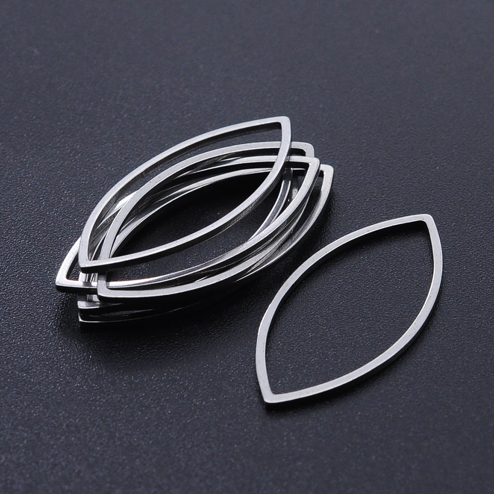 10 pcs/pack moon peach heart water drop titanium steel accessories