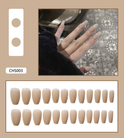 24 Detachable Pure Color Nail Patches