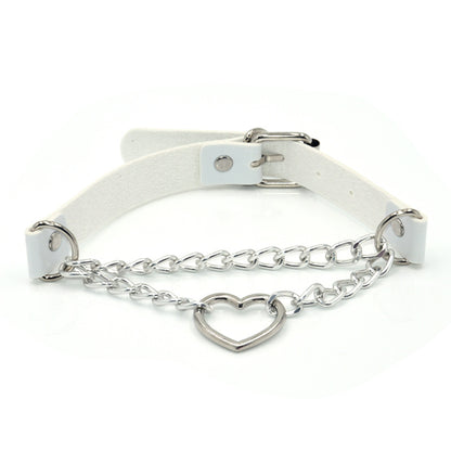 Heart Chain Collar Necklace Fashion