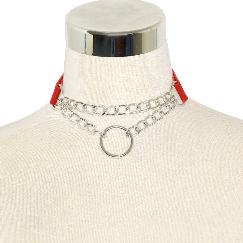 Heart Chain Collar Necklace Fashion