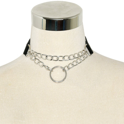 Heart Chain Collar Necklace Fashion