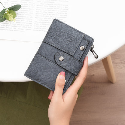 Vintage matte lychee pattern wallet