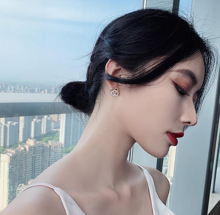 Chinese style white earrings