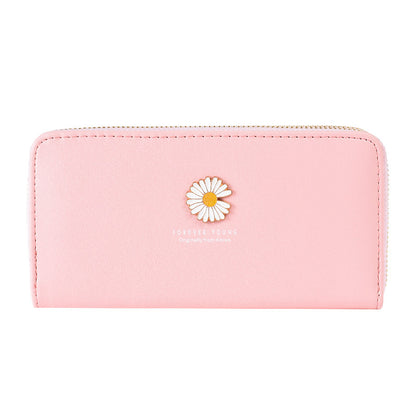 Small Daisy Double Zipper Simple Mobile Phone Bag