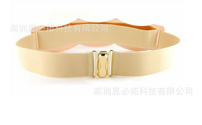 Wave curved metal sequined waist seal