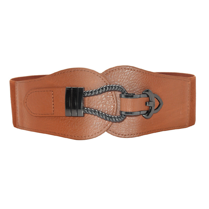 Versatile elastic wide belt women