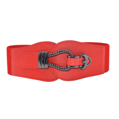 Versatile elastic wide belt women