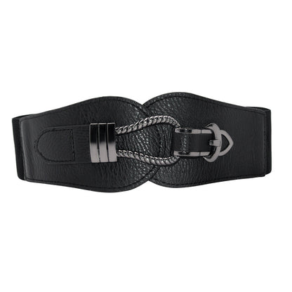 Versatile elastic wide belt women