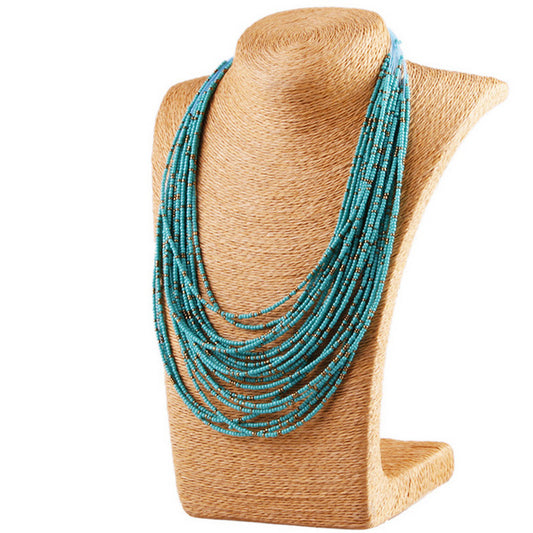 Bohemian Multi-layer Rice Bead Necklace Wholesale