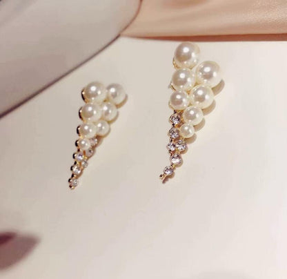 Full diamond light luxury stud earrings