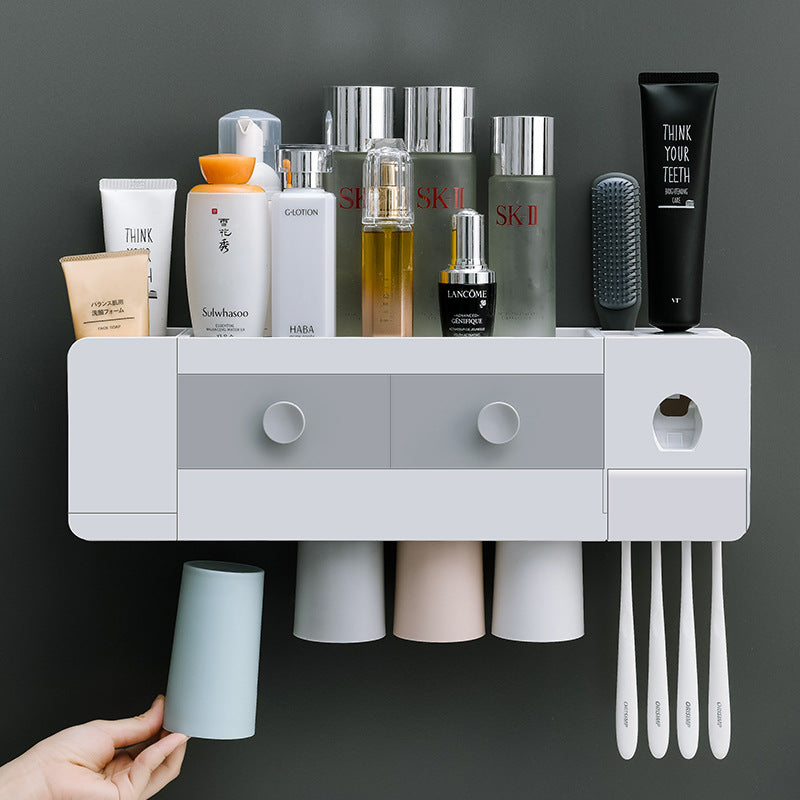 Magnetic Toothbrush Wall-Mounted Organizer