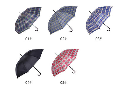 8 Rib Checkered Umbrella Men's Automatic Umbrella