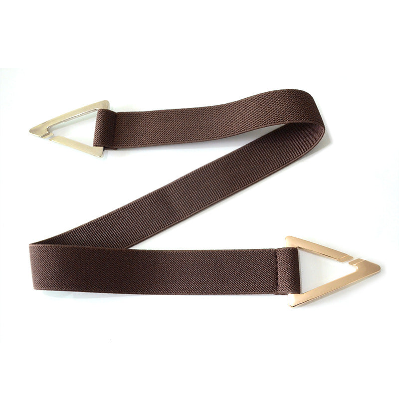 Triangle buckle elastic belt