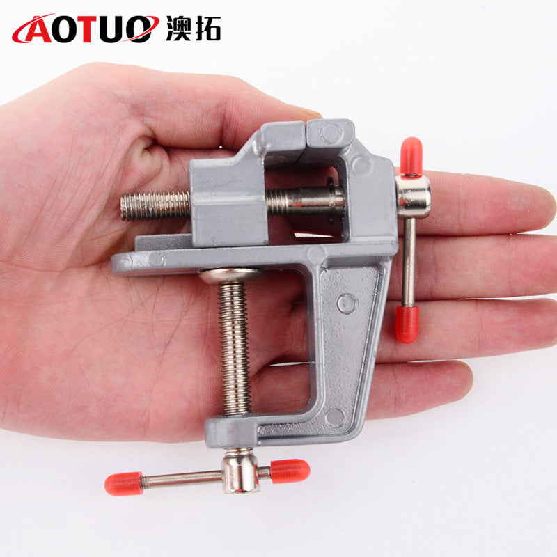 Mini Swivel Aluminum Vise DIY Home Use