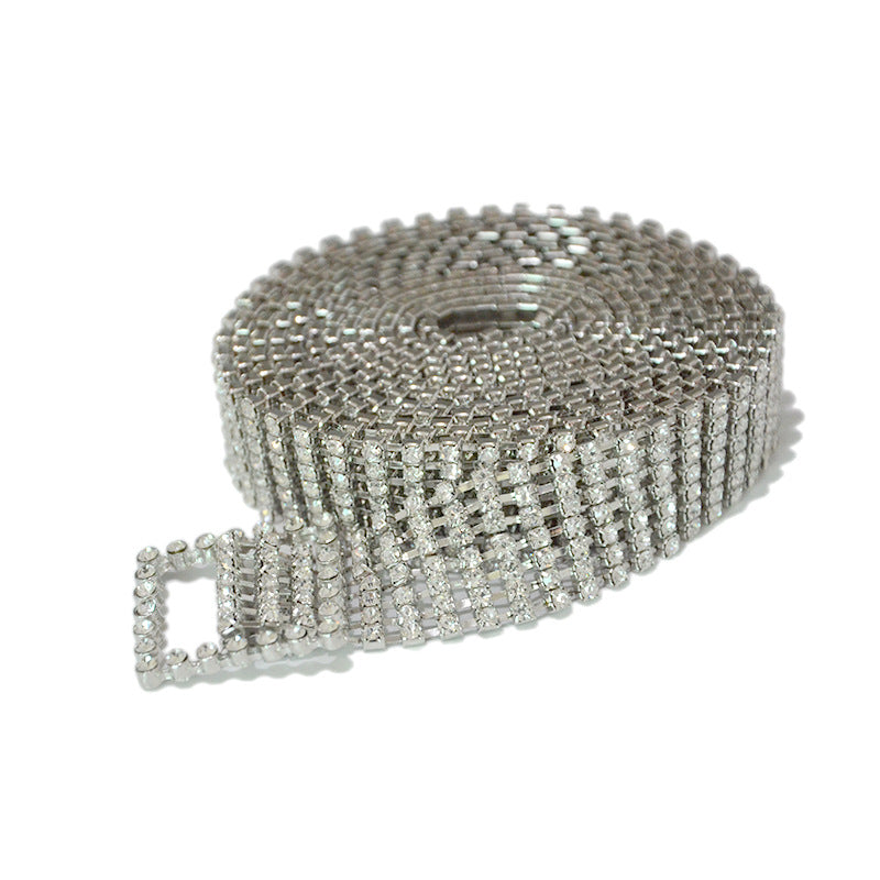 Super long seven-row diamond belt belt